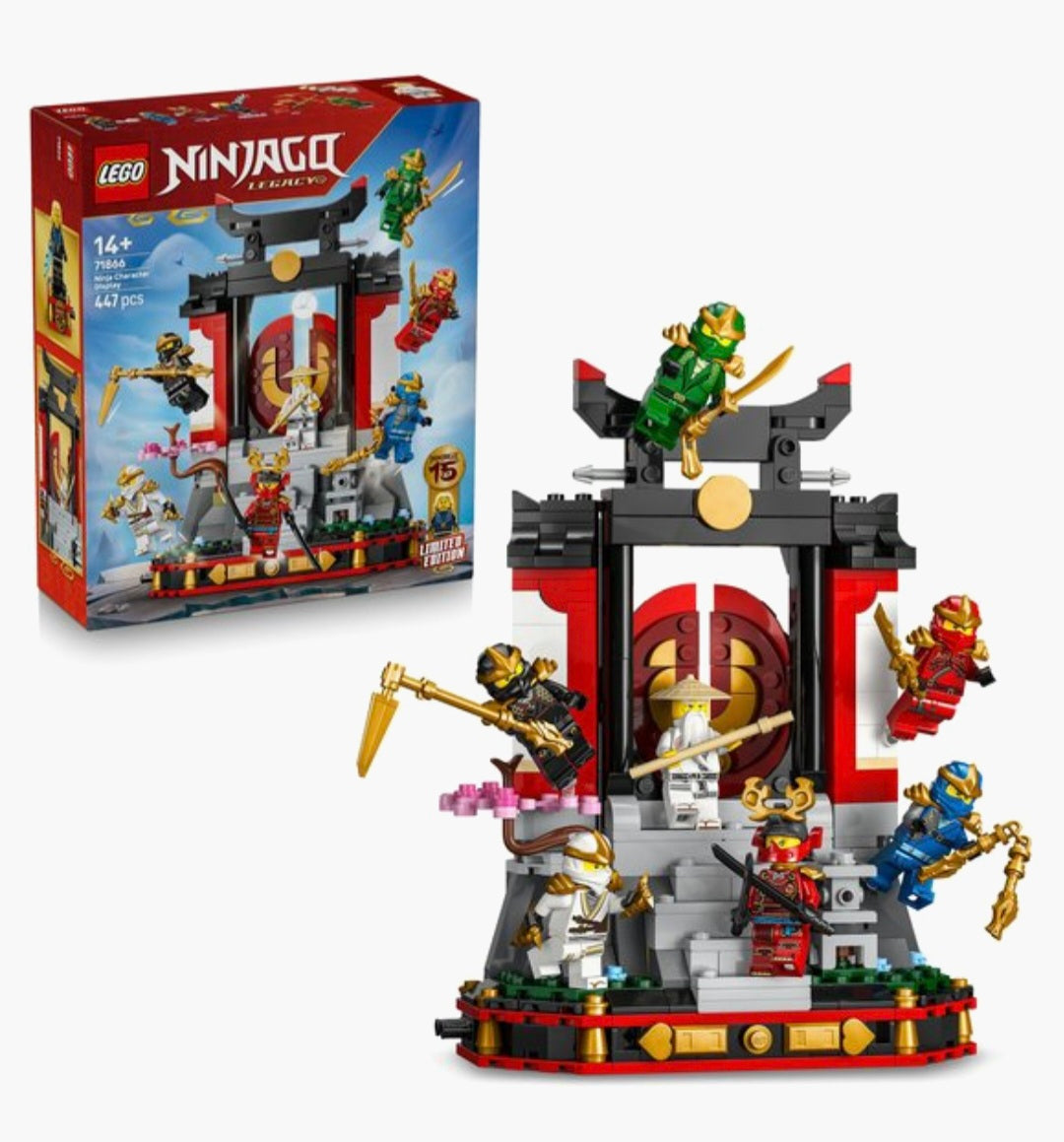 LEGO Ninjago 71866 15-jarig jubileum Display met Ninjapersonages